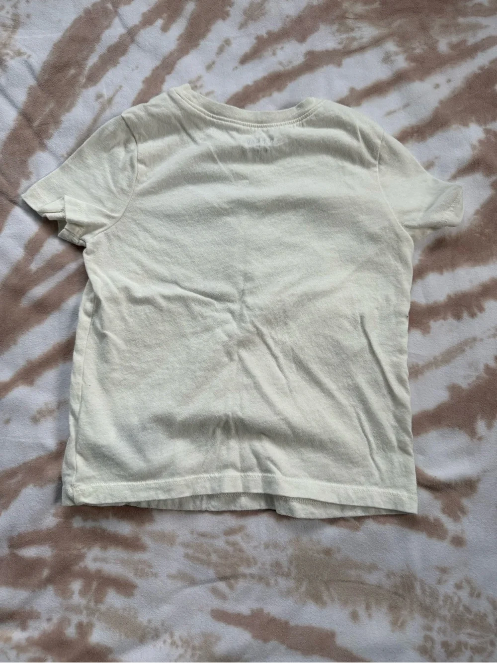 Old Navy Cream Tee with Blue & Yellow Birthday Racing Graphic